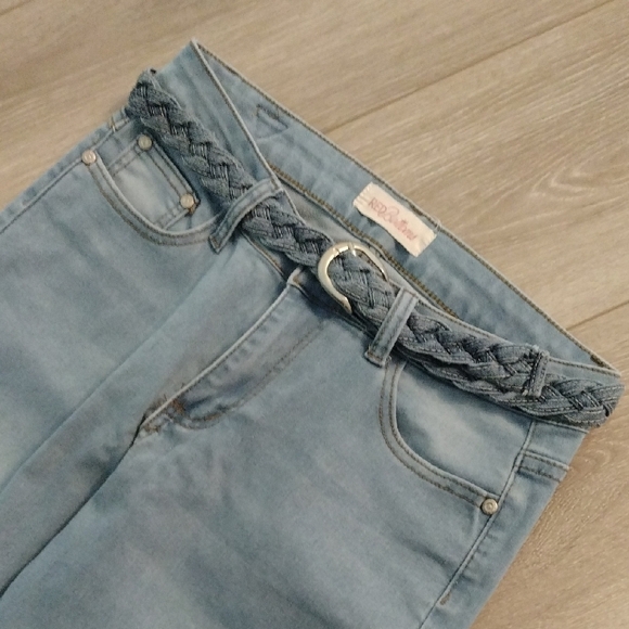 Women's Light Blue Flared Jeans - Picture 4 of 11